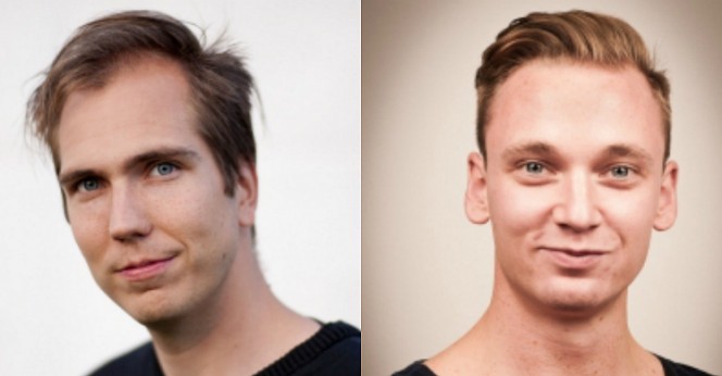 Magnus Nilsson, förbundsordförande S-studenter, och Axel Lindersson, förbundssekreterare S-studenter.