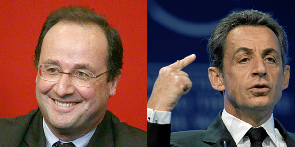 François Hollande och Nicolas Sarkozy. Bild: Flickr