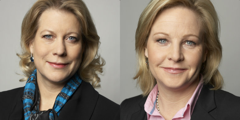 Catharina Elmsäter Svärd och Hillevi Engström. Foto: Regeringskansliet