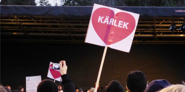 Manifestationen mot rasism i Kärrtorp december 2013. BILD: Helen Ohlsson