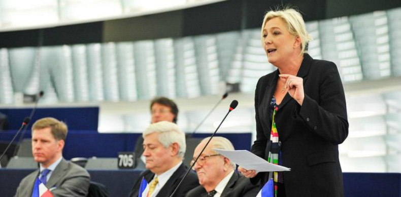 Franska Front National, lett av Marine Le Pen, går kraftigt framåt i mätningar inför EU-valet. Bild: Europaparlamentet