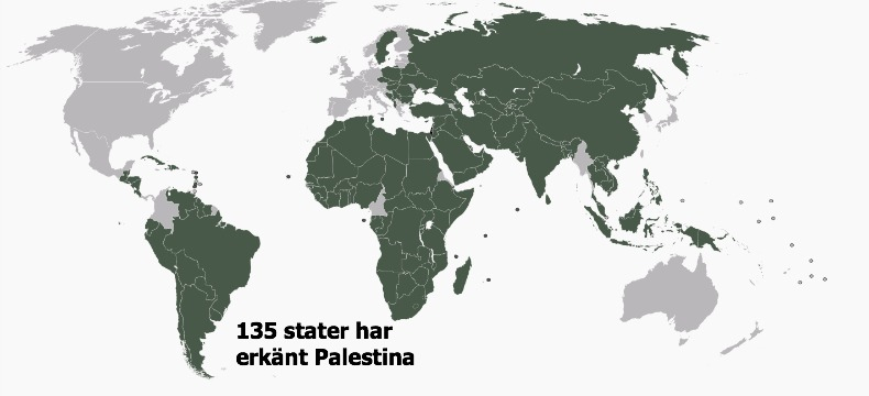 Länder som erkänt Palestina