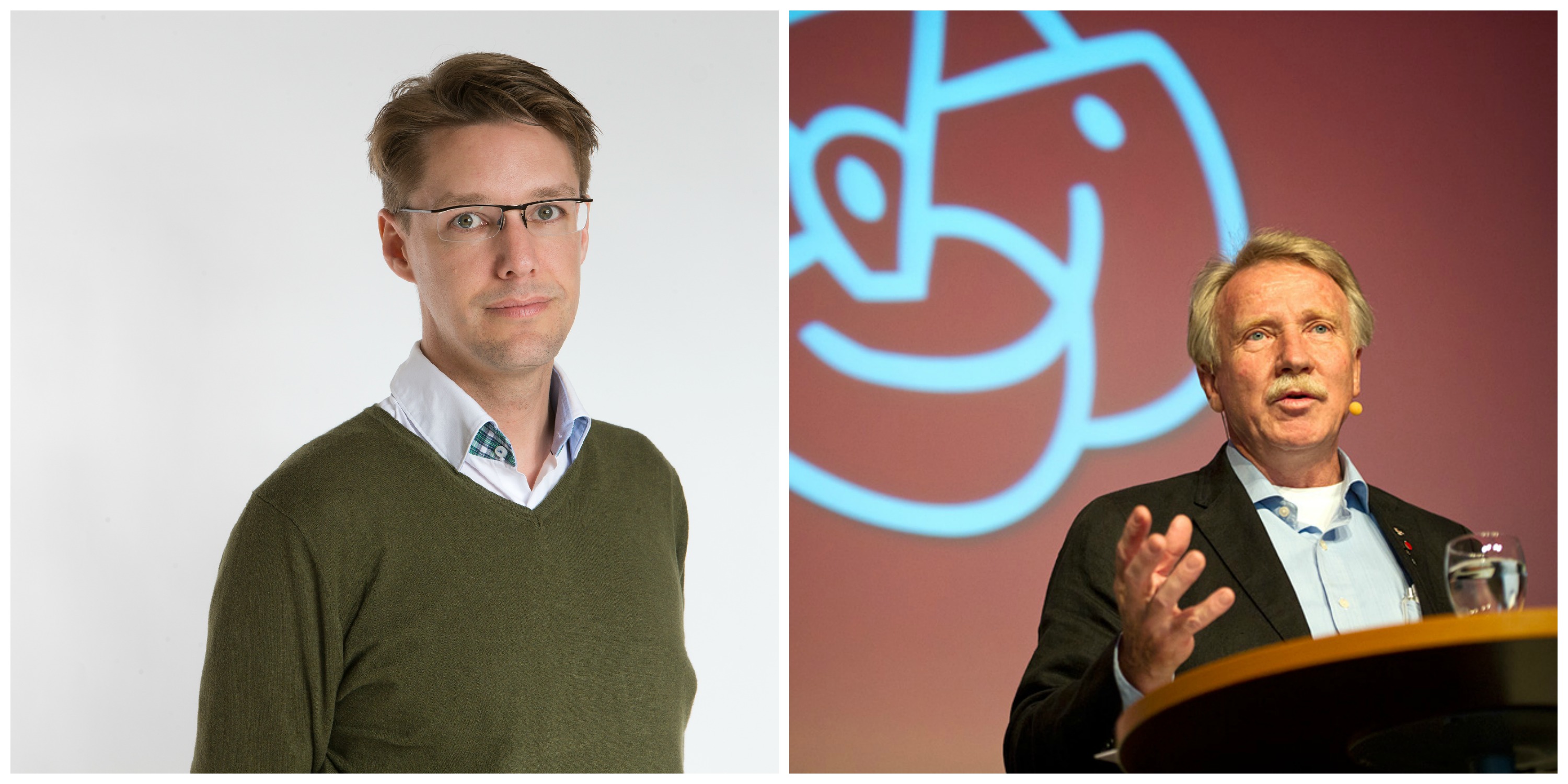 Till vänster: Foto Kalle Larsson. Till Höger: Socialdemokraterna.