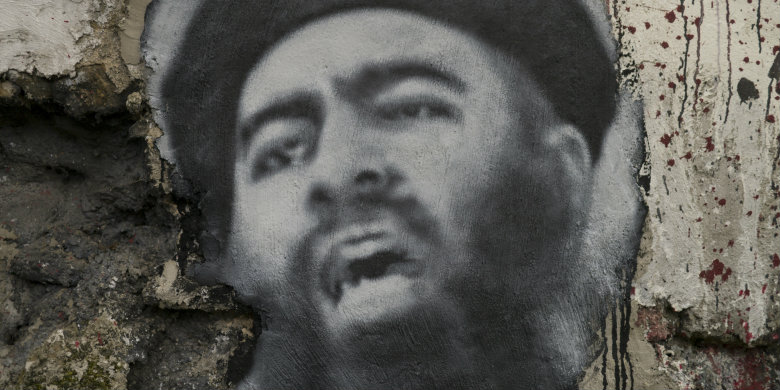 Abu Bakr al-Baghdadi målad av Thierry Ehrmann