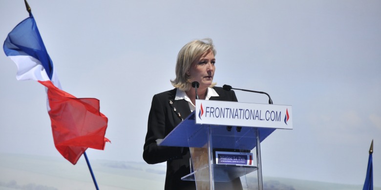 Front Nationals partiledare Marie Le Pen. Foto: Blandine Le Cain/Flickr