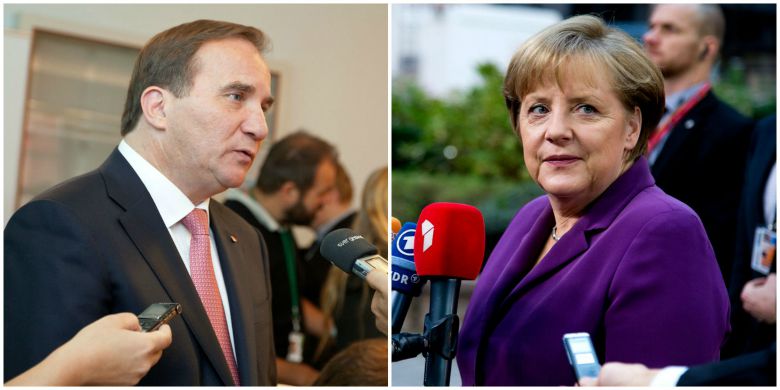 Stefan Löfven och Angela Merkel. Foto: Socialdemokraterna/Flickr och European Council/Flickr