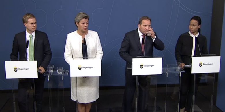 Bild: Skärmdump från presskonferensen