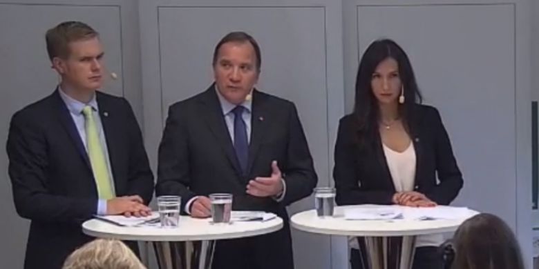 Bild: Skärmdump regeringens presskonferens