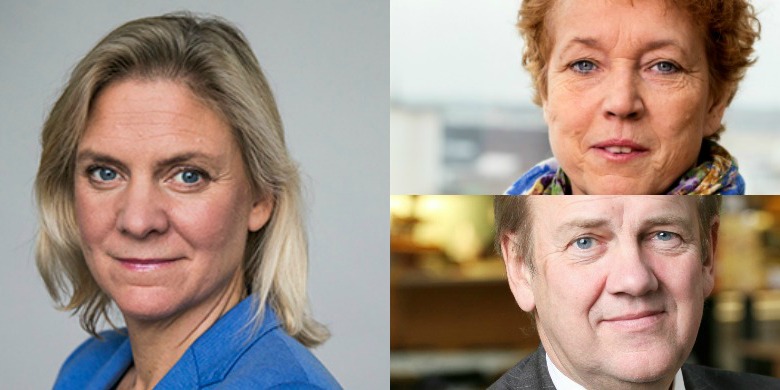 Magdalena Andersson, Helena Dyrssen och Ingemar Hansson