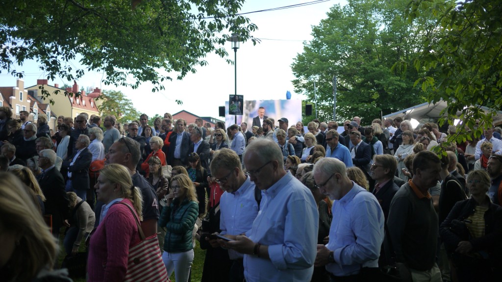 Publiken under Jan Björklunds tal. Bild: Jenny Lindahl.