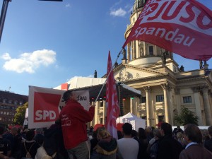 Berlin laddar för tal med SPD:s Martin Schultz Foto: Elsa Persson