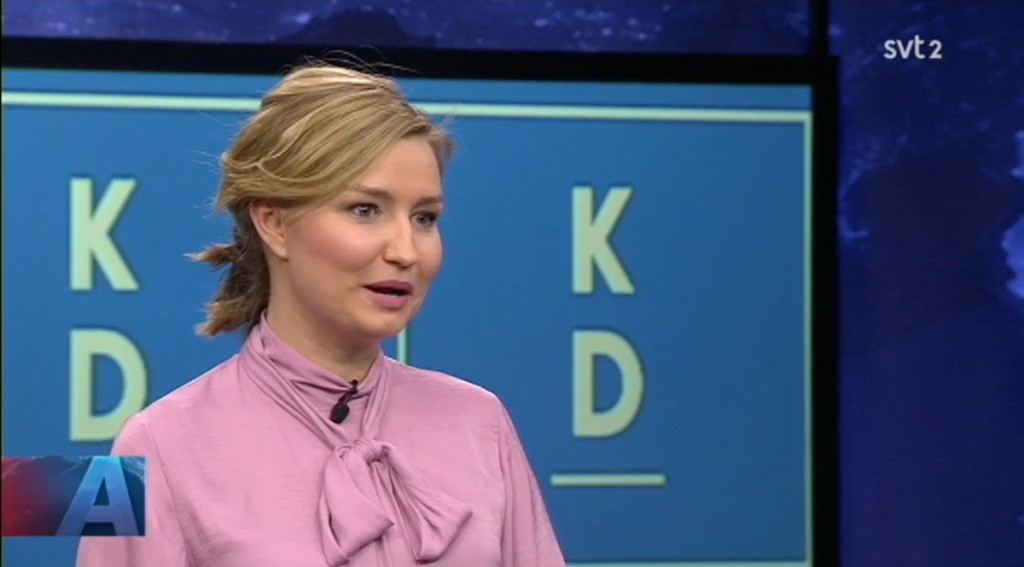 Ebba Busch Thor i Aktuellt.