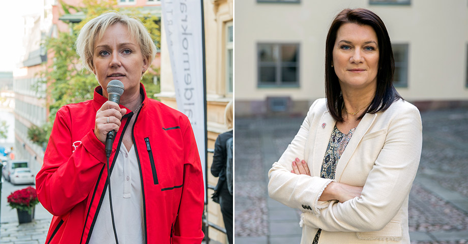 Porträttbilder på Helene Hellmark-Knutsson och Ann Linde