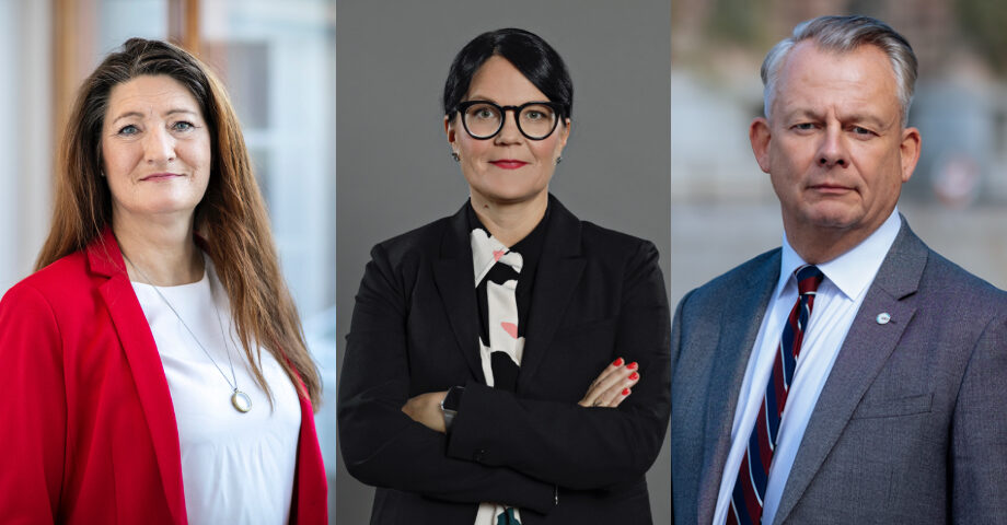 Susanna Gideonsson, Therese Svanström och Göran Arrius. Foto: Fredrik Sandin Carlson/Eva Edsjö/Knut Capra Pedersen