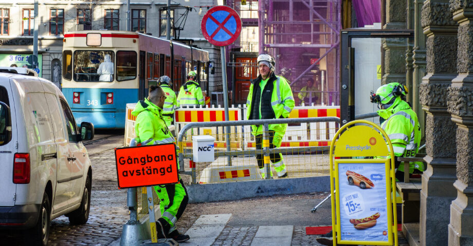 Byggarbetare i Göteborg.