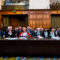 Medlemmar av den Palestinska delegationen i den Internationella domstolen.