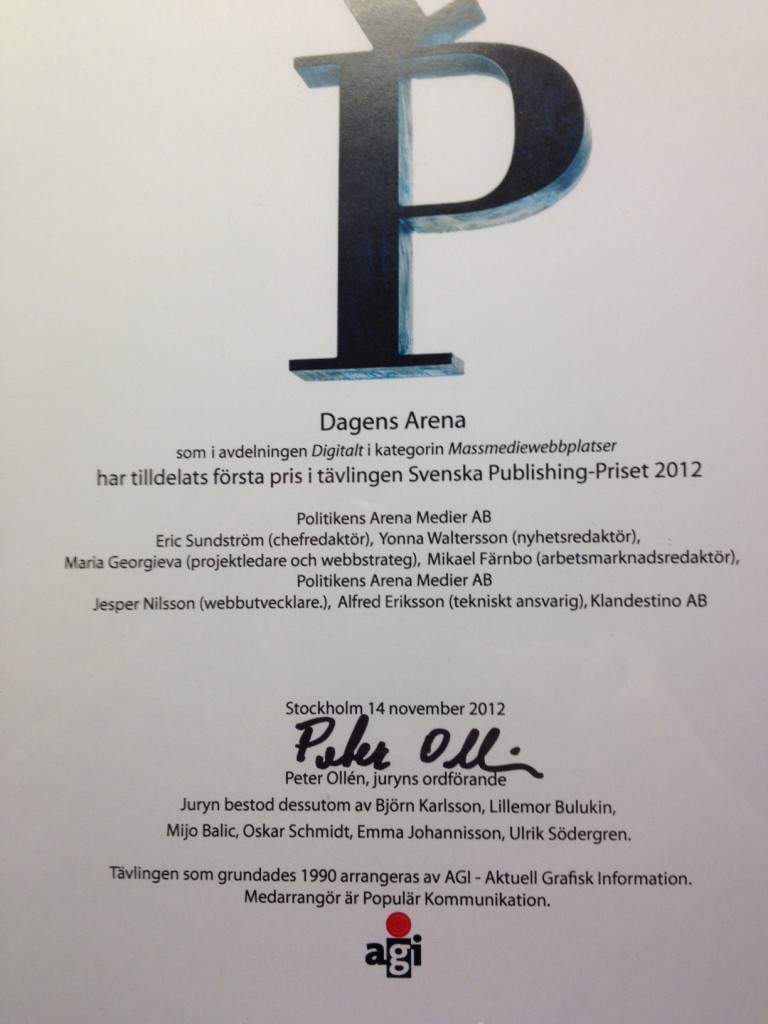 Stora Publishing priset